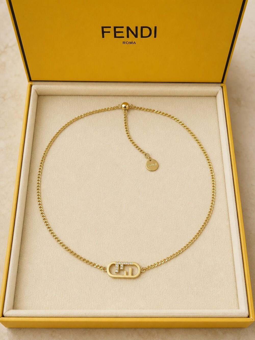 Fendi Modern Designer Necklace Style 1 | New with Box - Picture 3 of 9